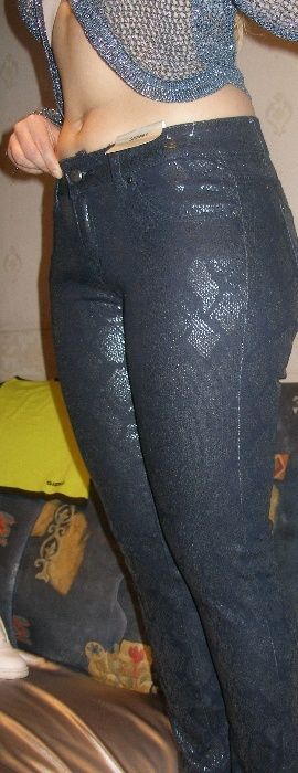 Эксклюзивные джинсы скинни Принт Питон Великобритания Denim Co Новые!