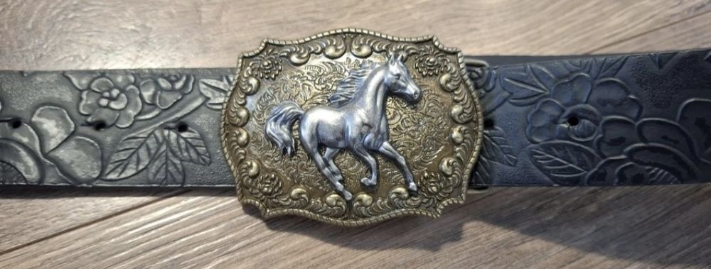 Pasek dziki zachód  western design koń  country 112  cm