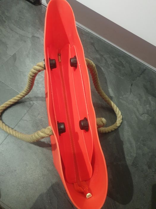 Torba gumowa na plażę neon sznurek bag torebka jelly