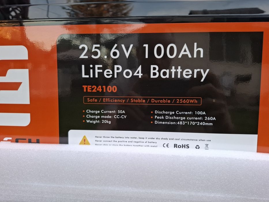 Lifepo4 24v 100Ah батарея