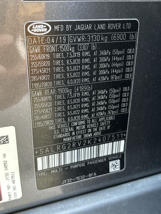 Land Rover Discovery SE 2019 3L AWD