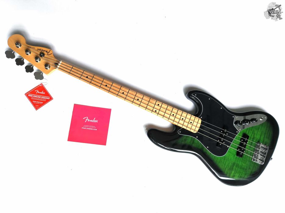 Mint Fender Limited Edition Player Jazz Bass Plus Top 2022 Green Burst