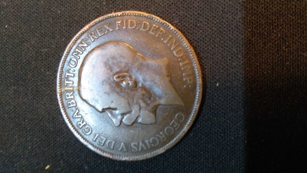 Anglia, George, Jerzy V, ONE PENNY, 1916