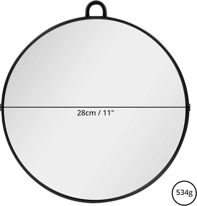 Kurtzy Lekkie Okrągłe Podręczne Lusterko Trzymaj w Ręku lub Zawieś