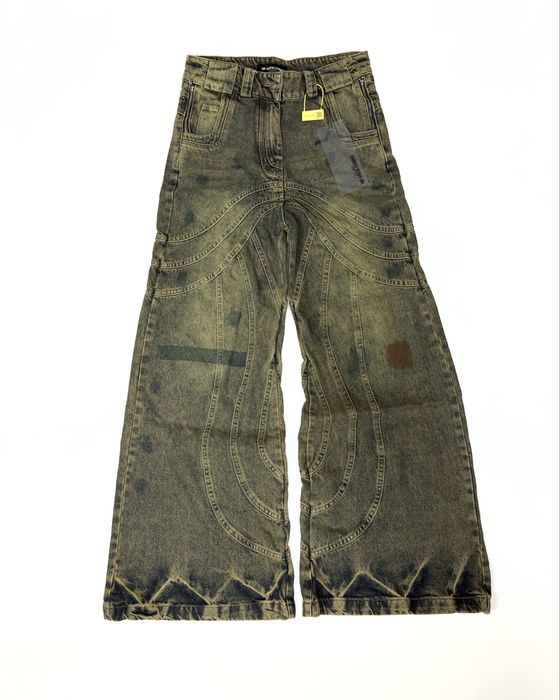 Джинси  No/Faith Studios jeans no faith studios джинсы nfs штаны no faith studios dirty baggy jeans og wave denim opium archive erd M L