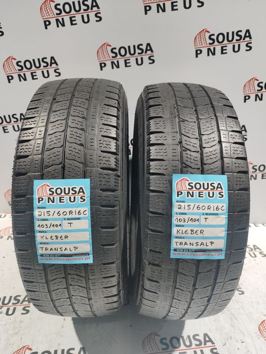 2 pneus semi novos 215-60R16 C Kleber - Oferta dos Portes