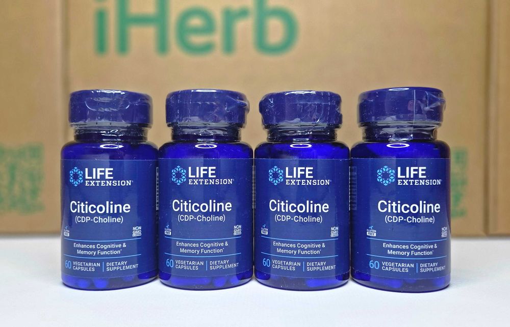 Цитиколін Life Extension Citicoline, ЦДФ холін, 250 мг 60 капсул