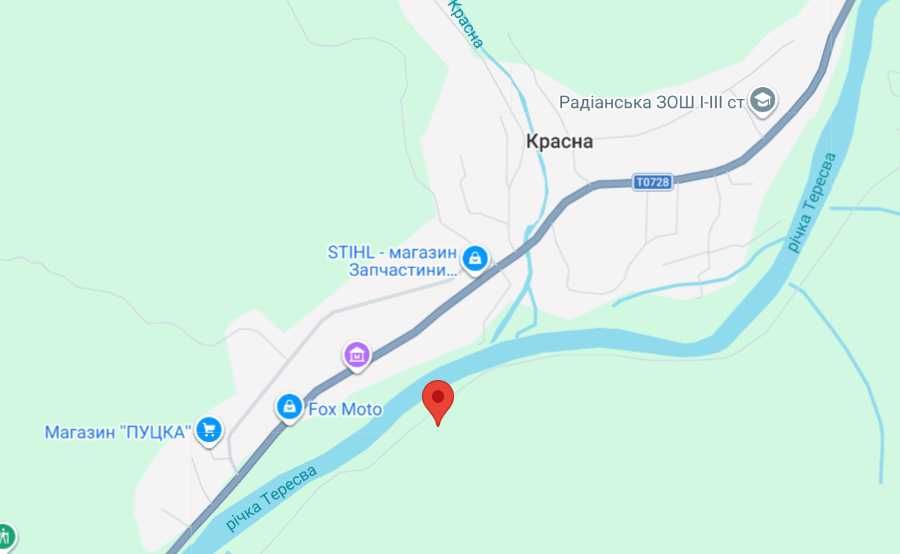 Земельна ділянка Закарпатська обл., Тячівський р., с. Красна	КН 2124483201:03:001:0005
