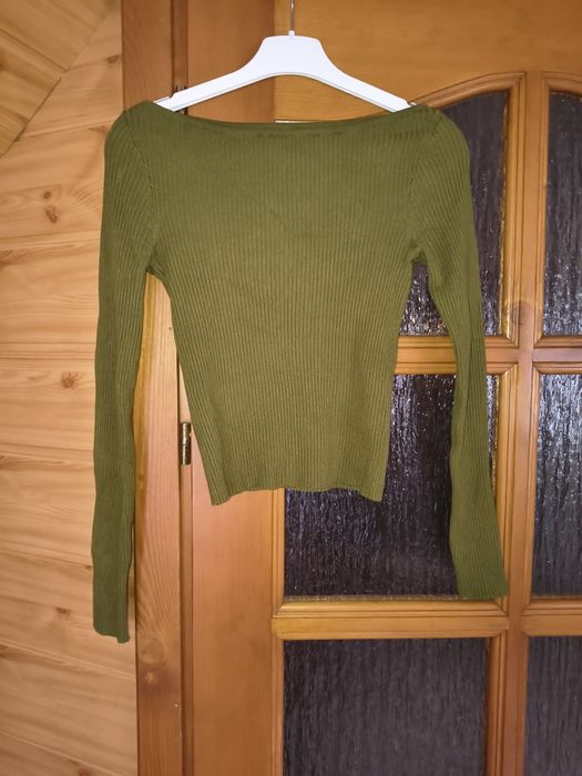 Elegancka dopasowana bluzka z długim rękawem rozmiar S Sinsay nowa