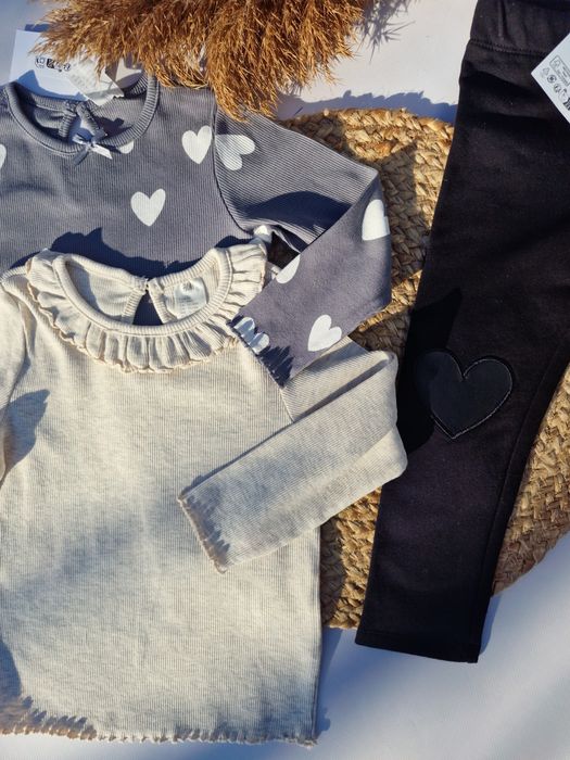 Базові кофтинки у рубчик для дівчинки h&m 86,92,98,104