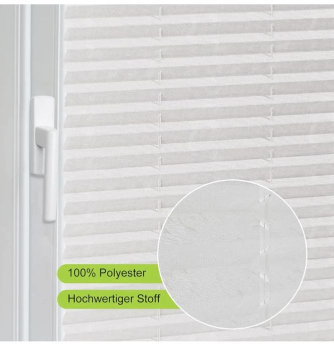 Żaluzja plisowana bez wiercenia, biała, 85x150cm

Plisę Klemmfix można