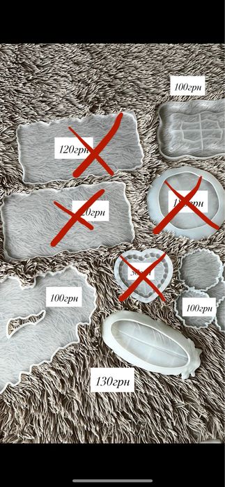 Молди для епоксидної смоли, камінці та глітери