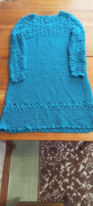 В'язана сукня, ангора 390 гр, довжина 100 см, ширина під пахвами 52 см