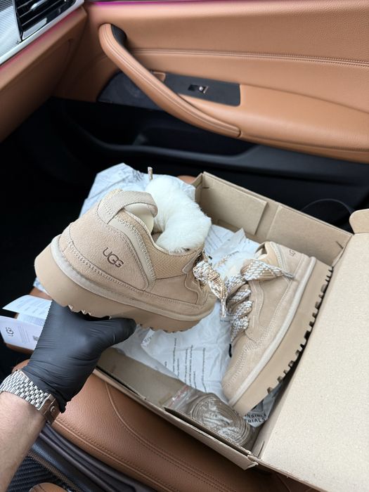 Жіночі кеди кросівки уги UGG LowMel biege бежеві/чорні