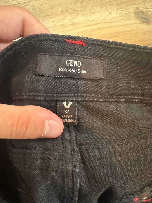 True Religion Geno W32 | Black Red Stitch | NOWE z metkami