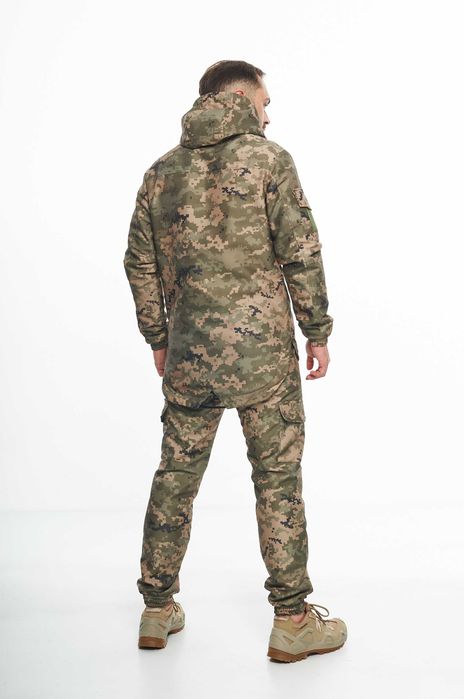Військова форма зимова з флісом піксель тактичний теплий костюм