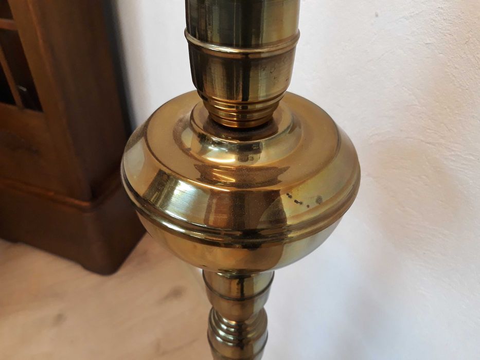 Lampa podłogowa a'la świecznik złota bez abażuru 135 cm