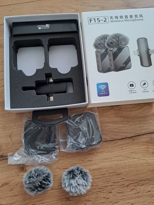 Mikrofon bezprzewodowy krawatowy do iPhone telefonu komputera USBC/Lig
