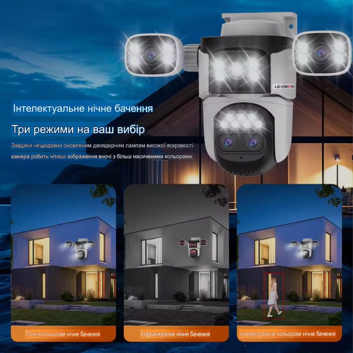 Камера видеонаблюдения 20Мп 10K 4в1 | Wi-Fi | Ночное видение