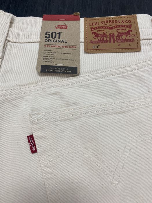 Jean Levi’s Femminina  501 Original  Cream W31 L32
