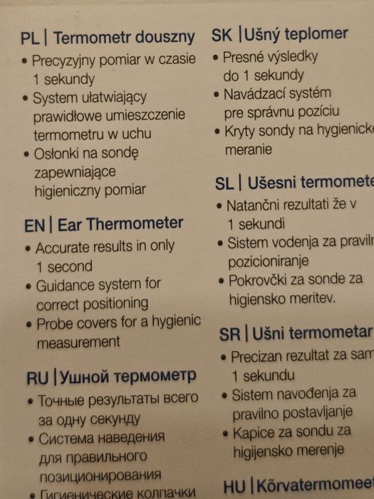 Termometr douszny Microlife