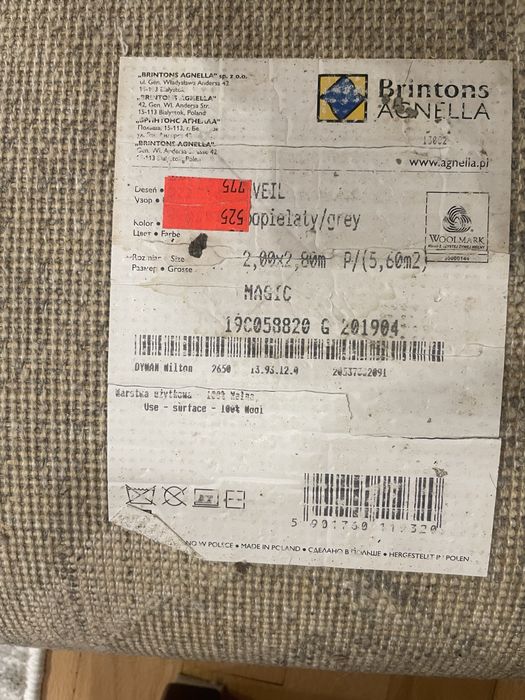 Popielaty Wełniny Agnella DywanMAGIC KONICZYNA MAROKAŃSKA