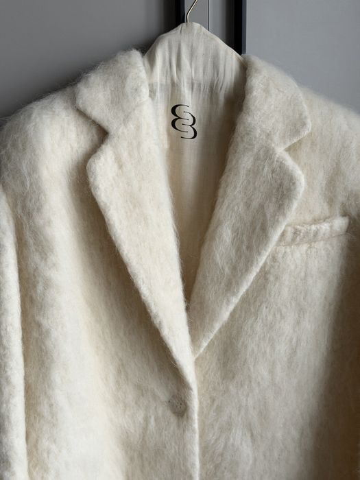 Пальто-жакет оверсайз з альпаки Bazhane