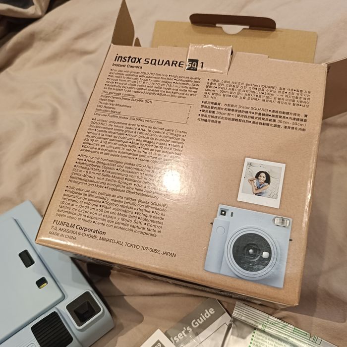 Aparat FUJIFILM Instax Square SQ1 Niebieski + wkład do aparatu fuji