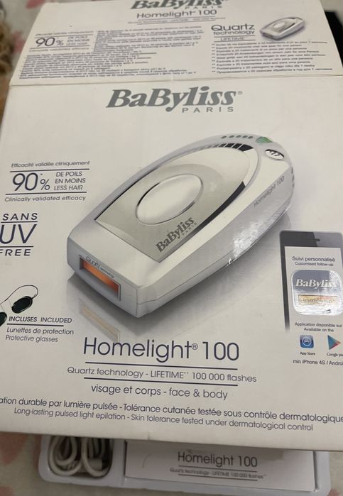Depiladora luz pulsada babyliss  homelight 100