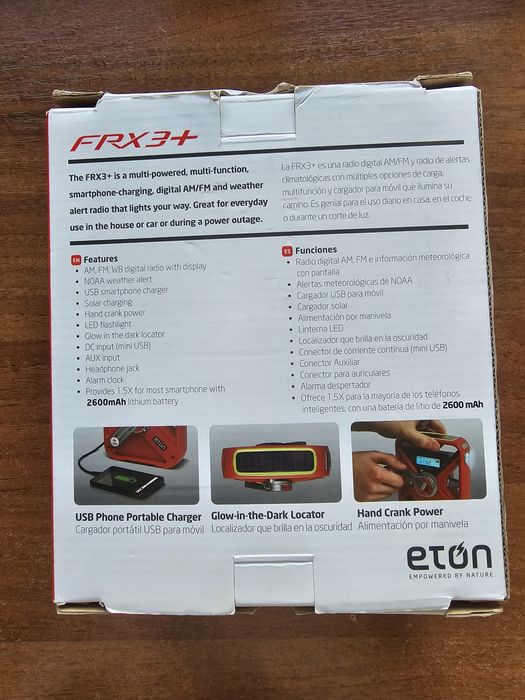 Радіоприймач  Eton frx3+  на аккумуляторі та з динамо машиною