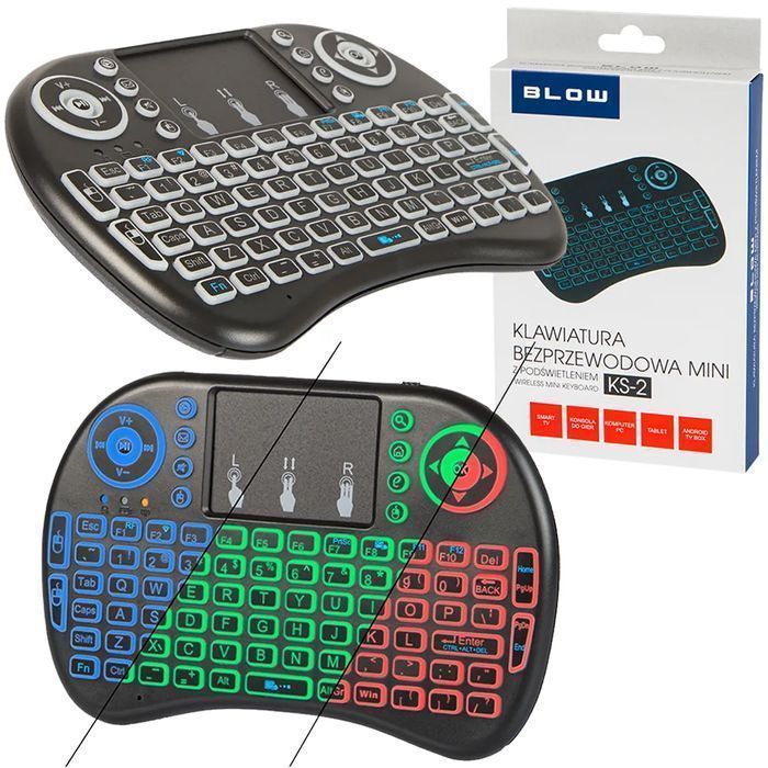 Bezprzewodowa klawiatura 2,4GHz Blow KS-2 z podświetleniem 84-253#