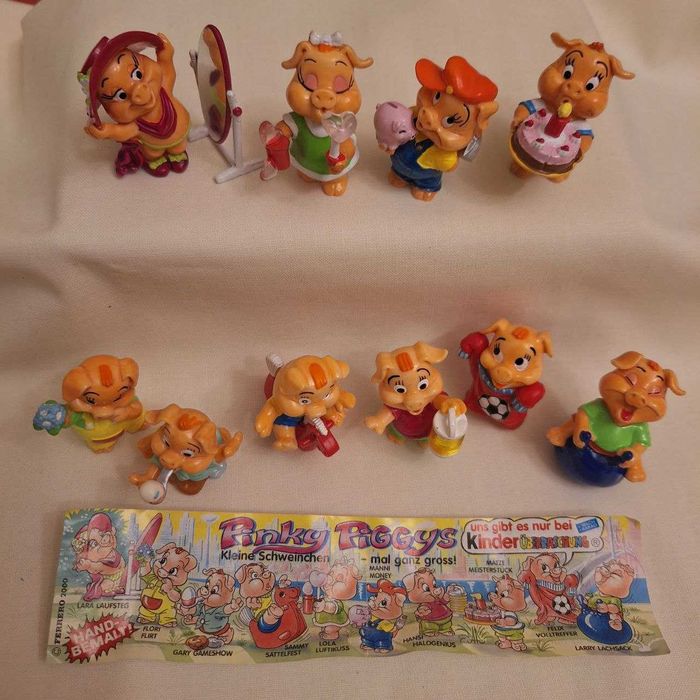 Игрушки из Киндера - Розовые свинки Pinky Piggys