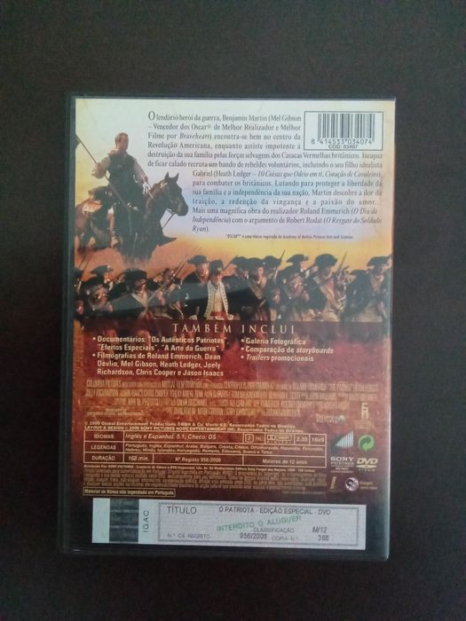 DVD do filme O Patriota