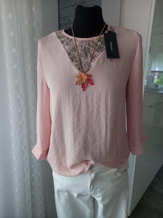 Sliczna nowa bluzeczka pudrowy róż s m