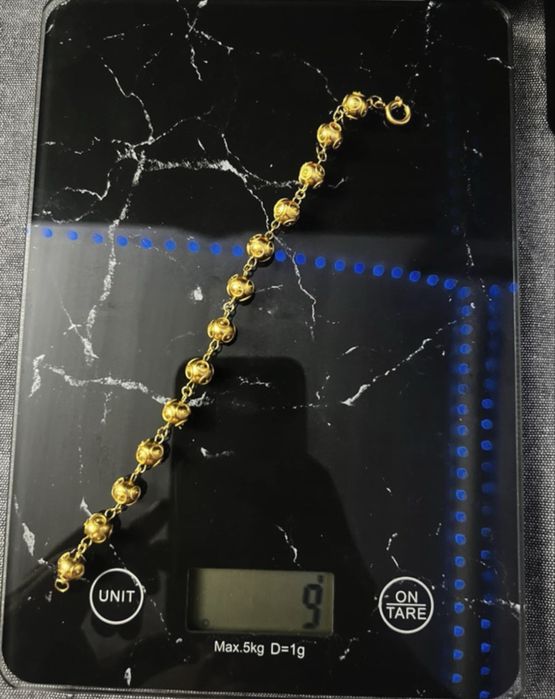 pulseira ouro contas de Viana