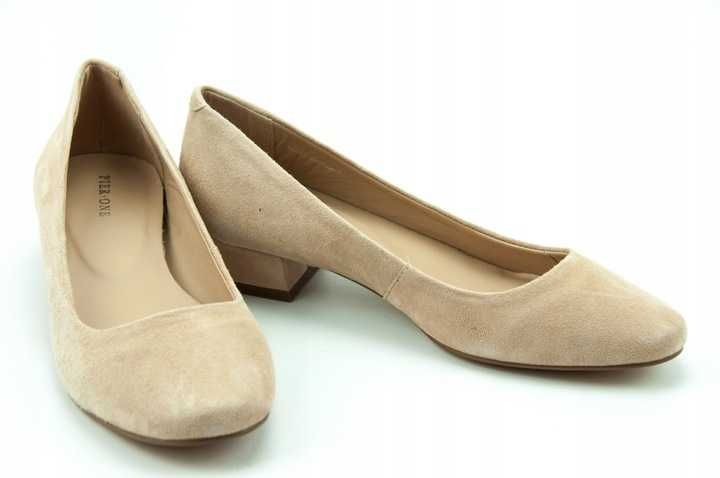 Buty Pier One Czółenka Welur Skóra r.36 Wada