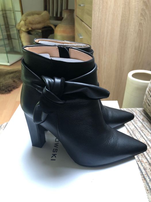 Baldowski, botki, kozaki, przejściowe, skóra naturalna 37