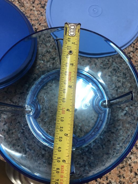 Processador de alimentos manual Tupperware Quick Chef Pro Azul