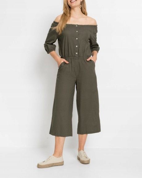 B.P.C kombinezon lniany khaki r.44