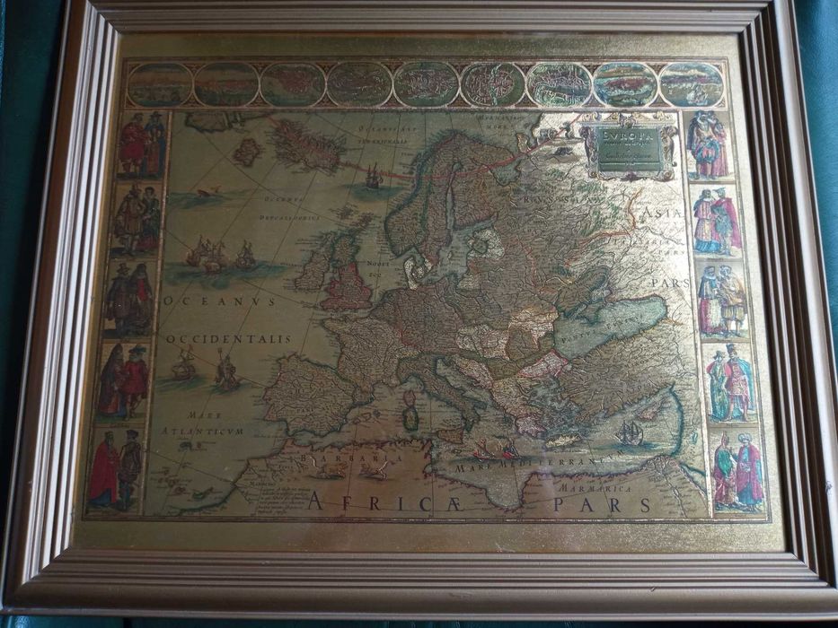 mapa dekoracyjna Europa a Guilielmo Blaeuw