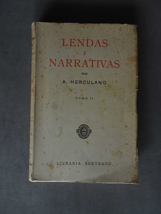 Livro Lendas e Narrativas por Alexandre Herculano Tomo II