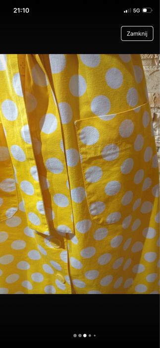 Sukienka bawełniana w grochy vintage /Prl M/L