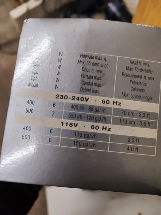 Bombas de água para aquário novas