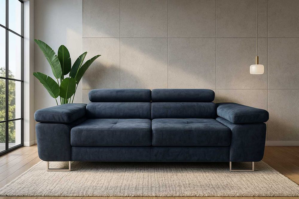 Kanapa LIVIO sofa 2 osobowa 200 cm regulowane zagłówki funkcja spania