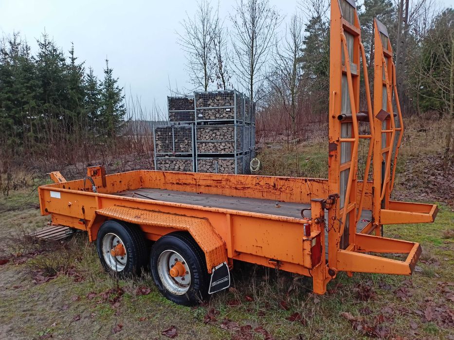 Przyczepa do przewozu maszyn pod koparkę DMC 7,5 t z Niemiec ZAMIANA