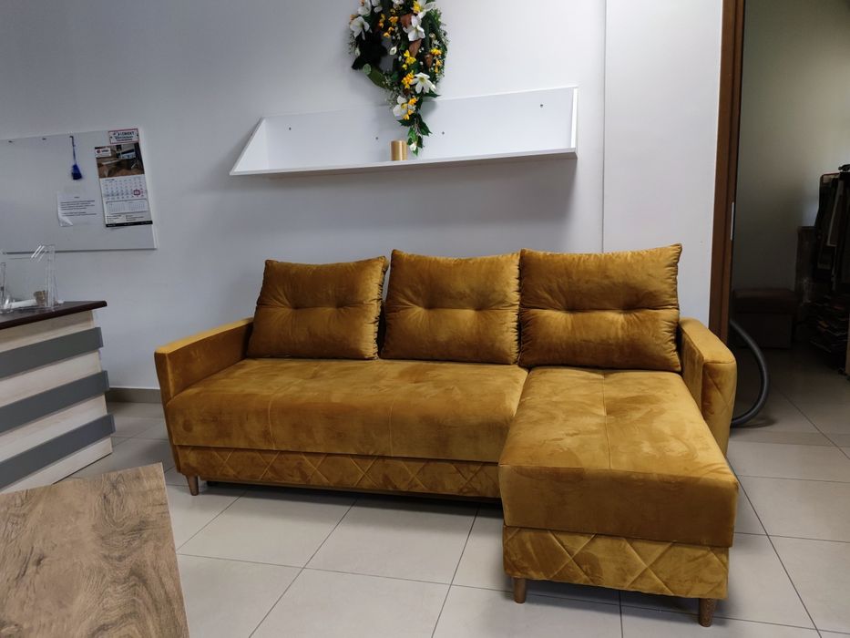 Narożnik Sofa USZAK +, AUTOMAT, 2 Pojemniki, Pikowany, Transport