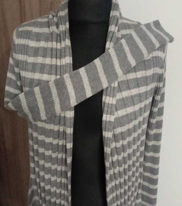Wyprzedaż ! Kardigan damski sweter długi w paski rozmiar 36/38 S/M
