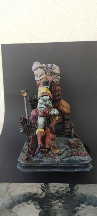 Juggernaut vs Colossus diorama figurka pomalowana fan art