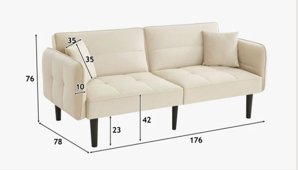 Sofá cama 178x78cm novo a estrear