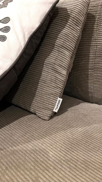 Sofá modular de canto em 3 peças/chaise longue e puff